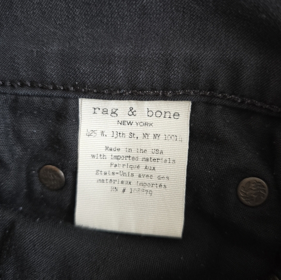 Rag & Bone Equestrian Black Jeans size 27 - Picture 12 of 14